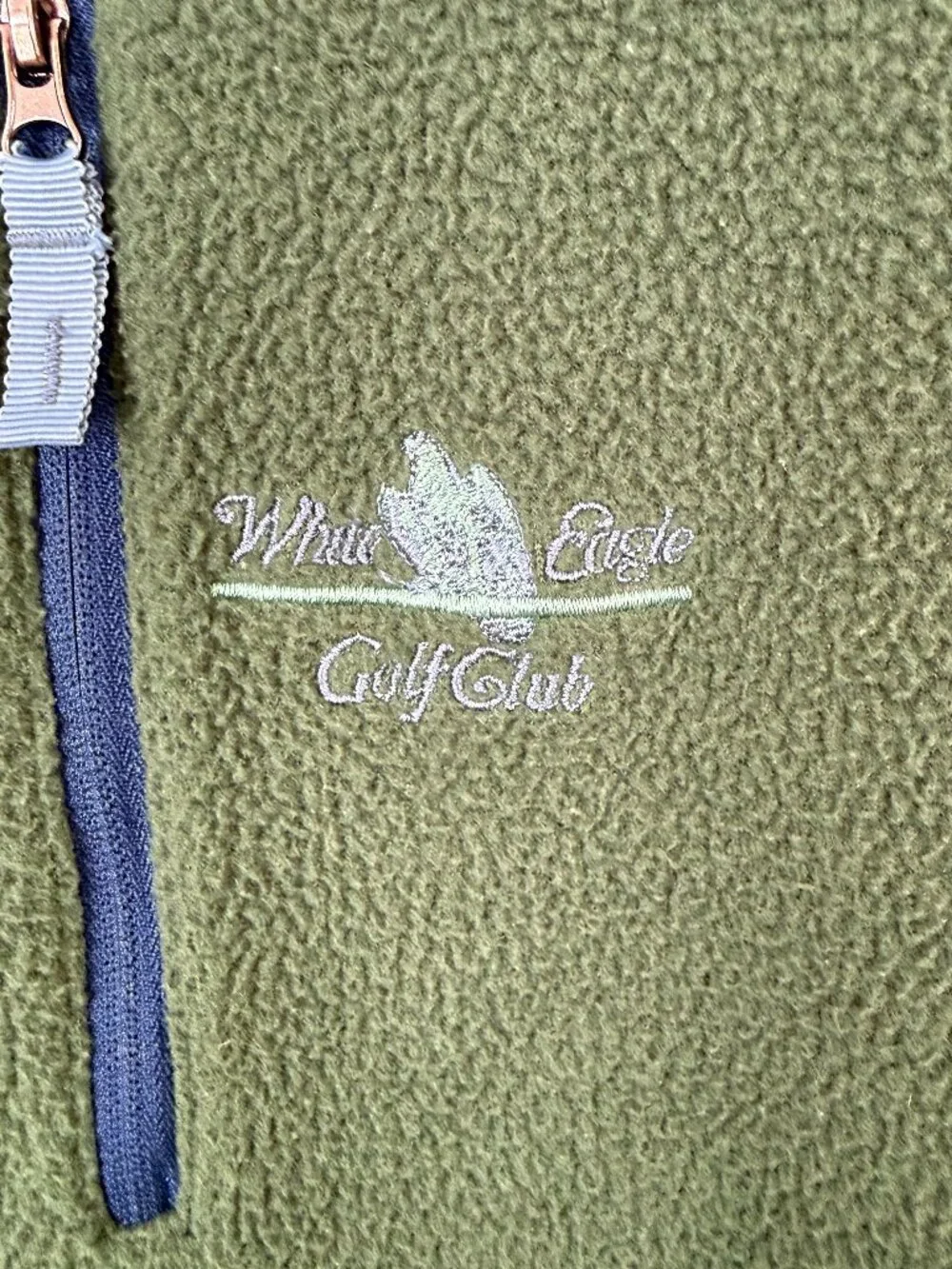 Turtleson Steele Full Zip Fleece Vest Green Men's L White Eagle Golf Club